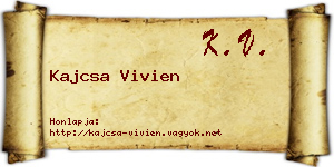 Kajcsa Vivien névjegykártya